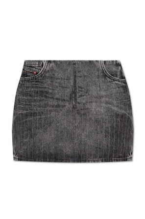 ◆DIESEL◆ DE Ron Denim Skirt Gray A0493509I3502 A0493509I35 Women's Mini skirt in clean-wash denim | Black | Diesel